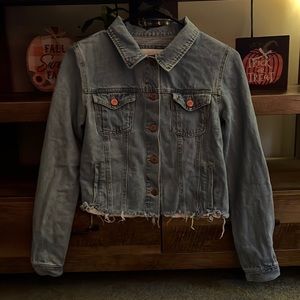Forever 21 Los Angeles Women’s Cropped Denim Jean Jacket